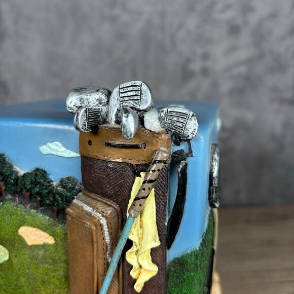 Golf Bag Tissue Box Cover Resin 3D Golf Decor - Picture 3 of 9